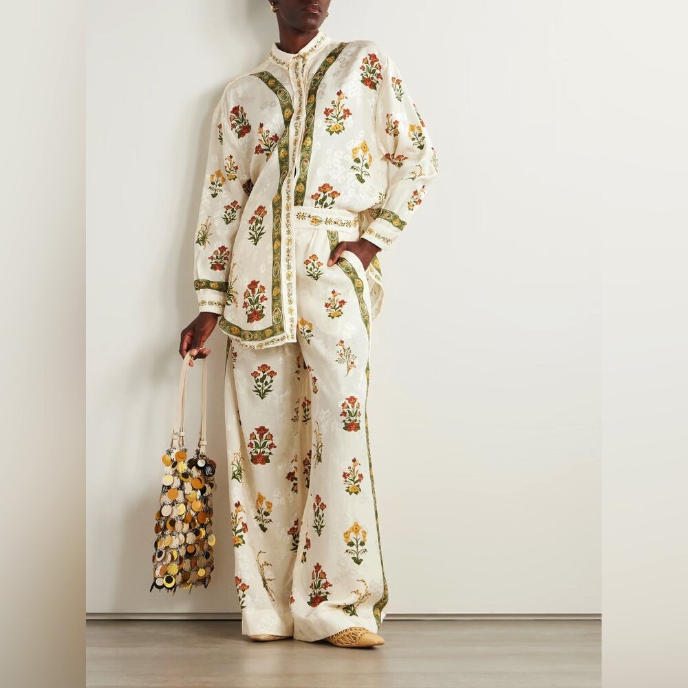 AGUA BY AGUA BENDITA Cecilia oversized jacquard shirt